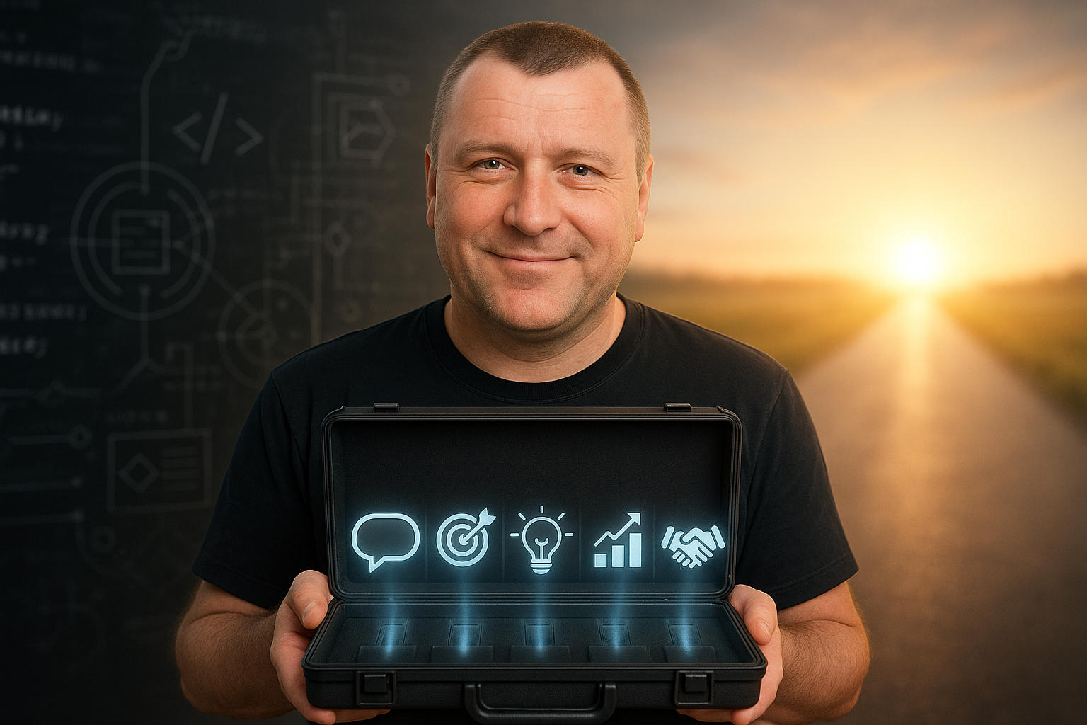 Daniel Sokoll presenting the essential non-technical affiliate marketing skills needed for success beyond just technology.